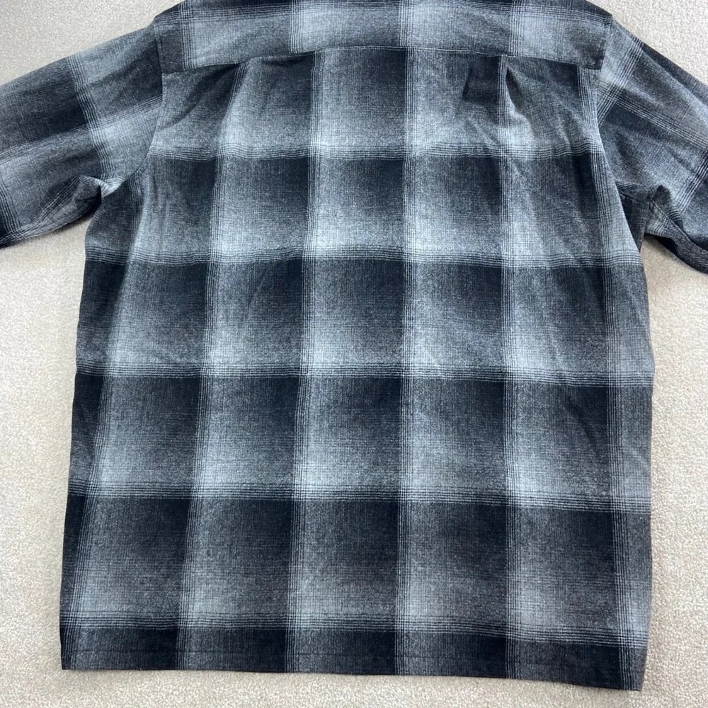 Pendleton Board Shirt Mens 4XT Grey Black Wool Shadow Plaid Flannel Button Up